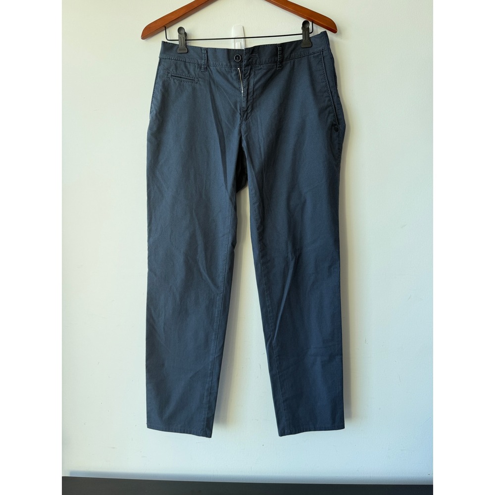 Brax Style Fabio Mens Navy Blue Micro Pattern Slim Fit Chino Pants 31x32 (tag)